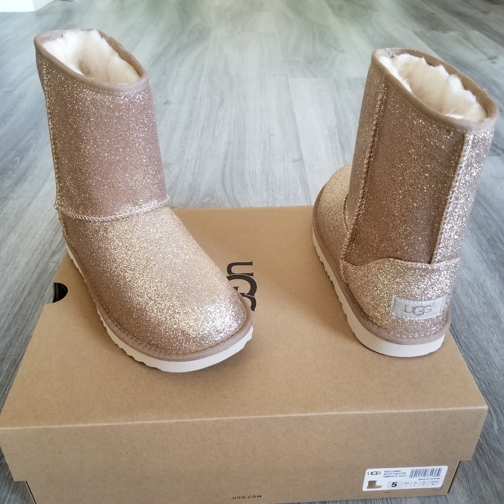 UGG Kid's Classic Short II Glitter Boot